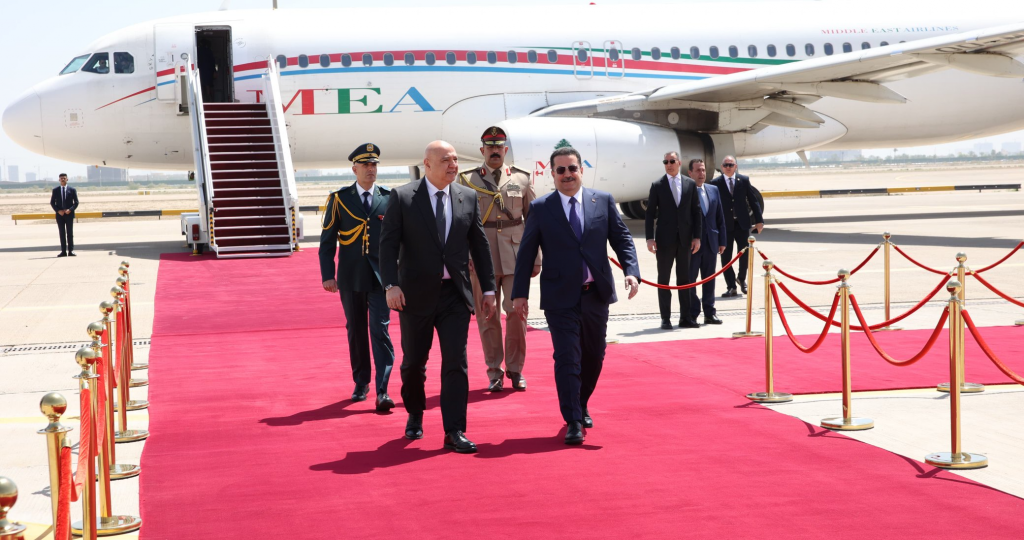 Lebanese President Joseph Aoun and Iraq's PM Mohammad Al-Sudani2
